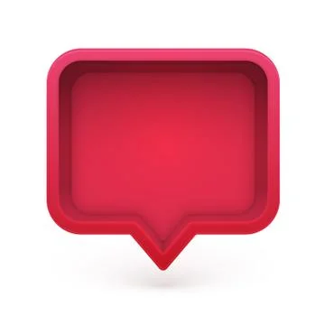 Colorful 3D realistic speech bubble, vector illustration Illustrazione stock