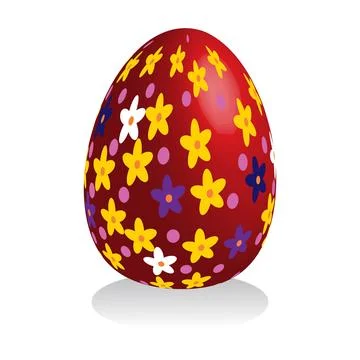 Colorful 3d red egg Stock Illustration
