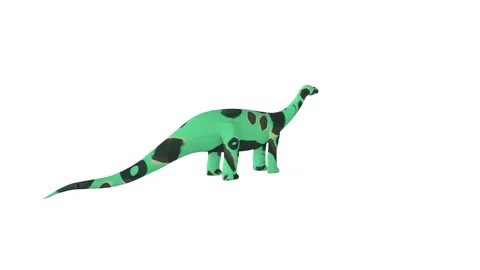 Colorful 3D rendering of a dinosaur in a simple white environment Stock-Footage 284220444
