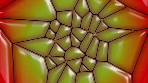 Colorful 3d rendering loop animation of a vibrant organic structure 4K Stock Footage 283924021
