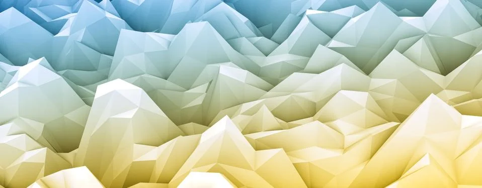A colorful 3d rendering of Low poly Background Stock Illustration