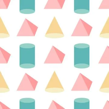 Colorful 3d seamless pattern Stock Illustration