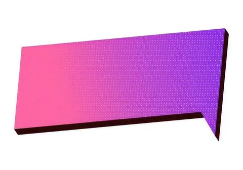 Colorful 3d speech bubble with gradient pink and purple Stock-Fotos