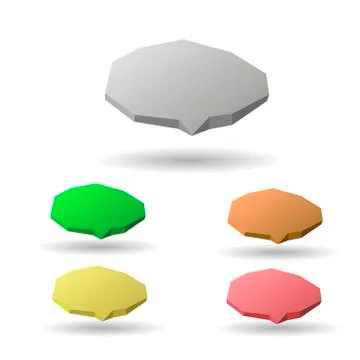 Colorful 3d speech bubbles 스톡 일러스트