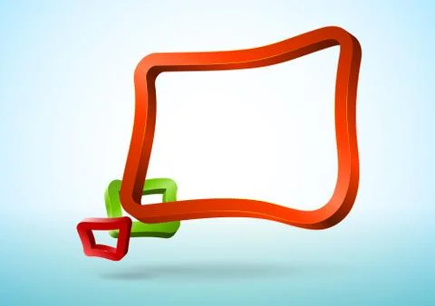 Colorful 3D speech bubbles Illustrazione stock