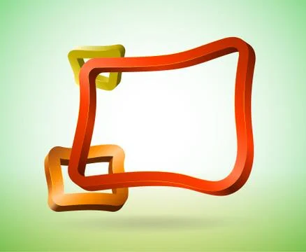 Colorful 3D speech bubbles Stock Illustration