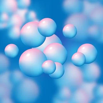Colorful 3D sphere shape abstract background Stock Illustration