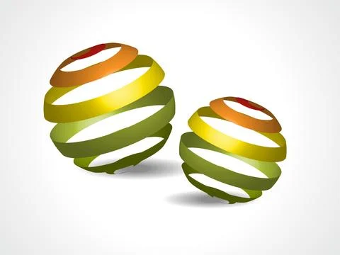 Colorful abstract 3d icon. Stock Illustration