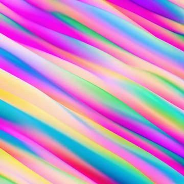 Colorful Abstract 3D Waves Stock Illustration
