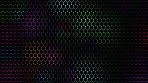 Colorful abstract animated hexagonal pattern background Stock Footage 347388262