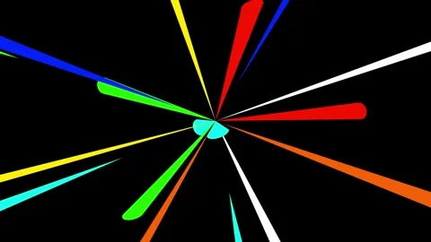 Colorful abstract animation background with dynamic lines radiating from center Stock Footage 315369197