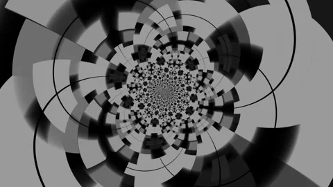 Colorful abstract animation background featuring a hypnotic rotating pattern Stock Footage 320144104
