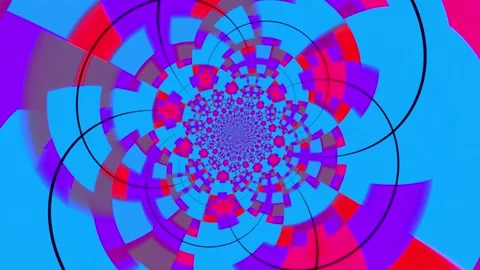 Colorful abstract animation background featuring a hypnotic rotating pattern Stock Footage 320144112