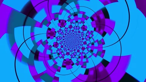 Colorful abstract animation background featuring a hypnotic rotating pattern Stock Footage 320144114