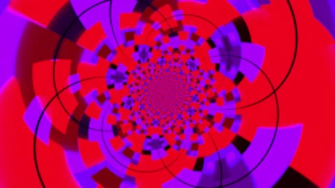 Colorful abstract animation background featuring a hypnotic rotating pattern Stock Footage 320144115