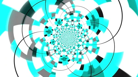 Colorful abstract animation background featuring a hypnotic rotating pattern Stock Footage 320144121