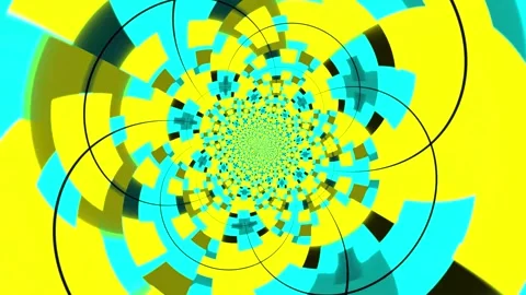 Colorful abstract animation background featuring a hypnotic rotating pattern Stock Footage 320144127