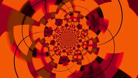 Colorful abstract animation background featuring a hypnotic rotating pattern Stock Footage 320144140