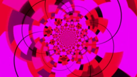 Colorful abstract animation background featuring a hypnotic rotating pattern Stock Footage 320144143