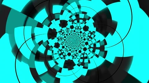 Colorful abstract animation background featuring a hypnotic rotating pattern Stock Footage 320144174