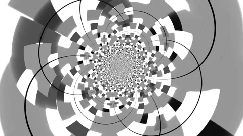 Colorful abstract animation background featuring a hypnotic rotating pattern Stock Footage 320144181