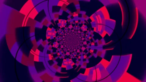 Colorful abstract animation background featuring a hypnotic rotating pattern Stock Footage 320144207