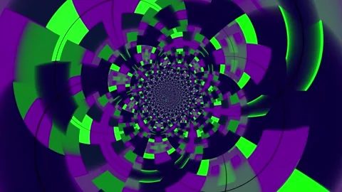 Colorful abstract animation background featuring a hypnotic rotating pattern Stock Footage 320144234