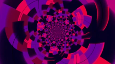 Colorful abstract animation background featuring a hypnotic rotating pattern Stock Footage 320144240