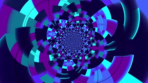 Colorful abstract animation background featuring a hypnotic rotating pattern Stock Footage 320144245