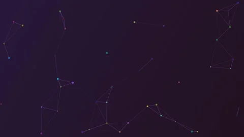 Colorful abstract animation of connecting dots and lines Stock Footage 342391422
