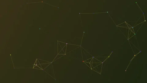 Colorful abstract animation of connecting dots and lines Stock Footage 342391453