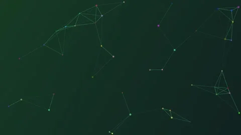 Colorful abstract animation of connecting dots and lines Stock Footage 342391499