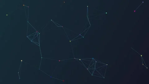 Colorful abstract animation of connecting dots and lines Stock Footage 342391530