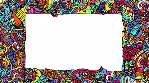Colorful abstract animation with dynamic patterns and doodles Stock Footage 315127349