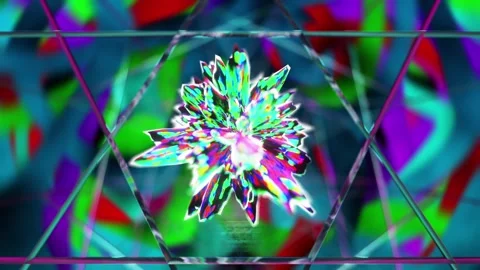Colorful Abstract Artistic VJ Loop Stock Footage 221516763