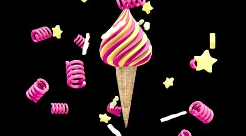 Colorful abstract background. 3D render Stock Illustration