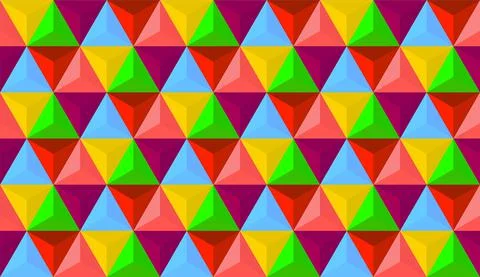 Colorful abstract background. 3D vector triangle pattern geometry Stock Illustration