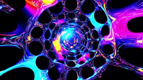 Colorful abstract background with circles and circles in the center. Infini.. Stock Footage 251525356
