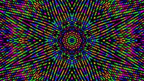 Colorful abstract background with circular design in the center. Kaleidoscope VJ Stock Footage 251527346