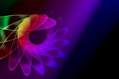 Colorful abstract background with circular lines Illustrazione stock