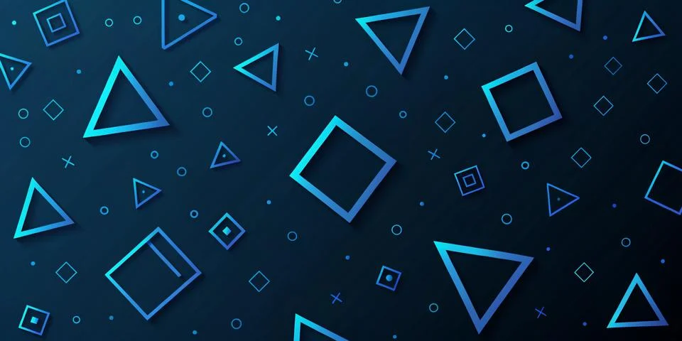 Colorful abstract background with different geometric patterns Stock Illustration