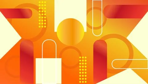 Colorful abstract background with different geometric patterns Stock Illustration