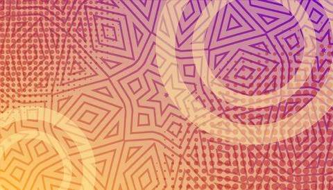 Colorful abstract background with different geometric patterns Stock Illustration