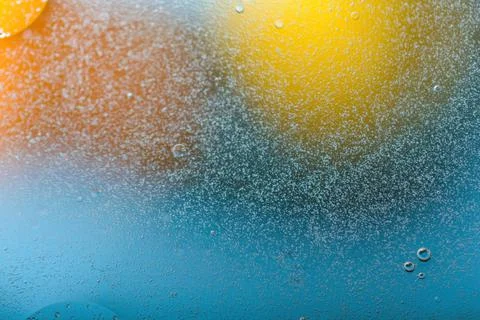 Colorful abstract background. effect of colored oil circles and air bubbles o Stock Photos