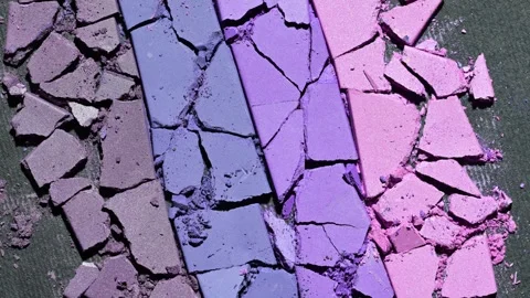 Colorful abstract background of eye shadow powder Stock Footage 345253431