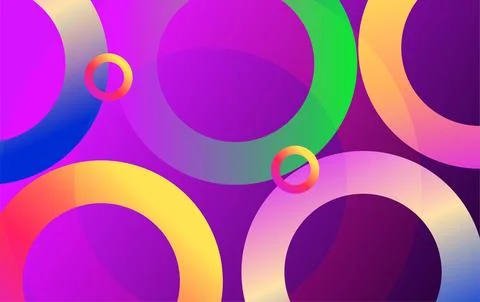 Colorful abstract background with  gradient ring circles pattern Stock Illustration