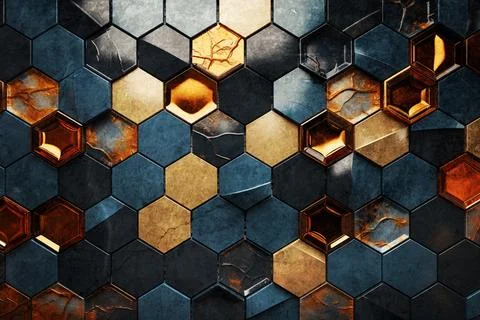 Colorful abstract background with hexagon pattern. Stock Photos