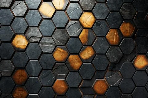 Colorful abstract background with hexagon pattern. Stock Photos