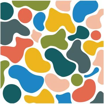 Colorful Abstract Background with liquid drops splash. Colorful Flow Shapes Stock Illustration