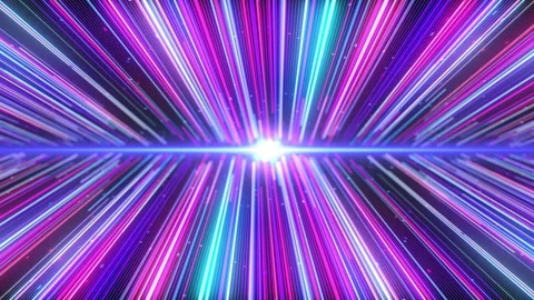 Colorful abstract background with many amount star trails moving to the camera Stock Footage 199356785
